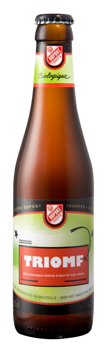 5410702001369 Triomfbier Vooruit 33cl - Packshot officiel bouteille haute définition Brasserie Dupont